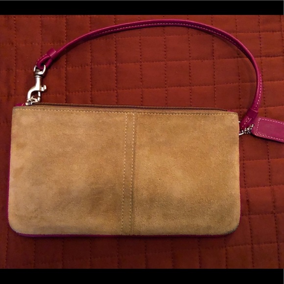 Coach Suede Wristlet Wallet - Picture 2 of 5